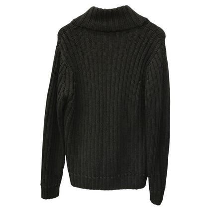 ARMANI COLLEZIONI アルマーニコレツォーニ ニット トップス メンズ 冬 ウール 厚手 リブ編み ショールカラー ブラウン 54サイズ 中古 W1