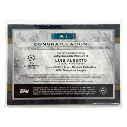 TOPPS サッカーカード MUSEUM COLLECTION LUIS ALBERTO LAZIO 38/75 #AJR-LA 中古 IT1