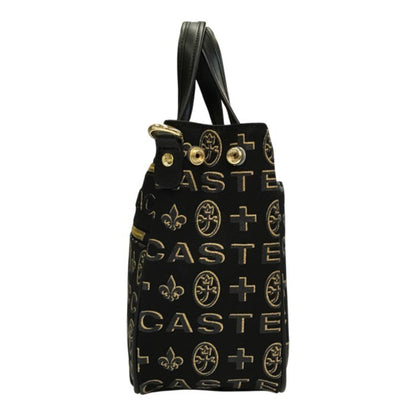 CASTELBAJAC カステルバジャック シテ ミニトートバッグ レディース 2way ショルダーバッグ 立体ロゴ シャイニー ブラック/ゴールド 089551 中古 T1