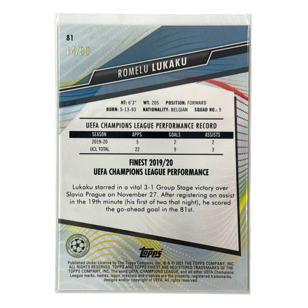 TOPPS サッカーカード FINEST ROMELU LUKAKU INTERNAZIONALE MILANO 14/99 #81 中古 IT1