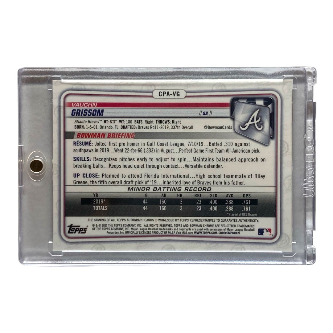 TOPPS MLBカード BOWMAN CHROME 1ST VAUGHN GRISSOM BRAVES #CPA-VG 中古 IT2