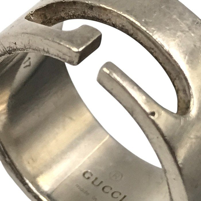 GUCCI グッチ リング メンズ シルバー925 Gモチーフ フラット AG カットアウト 16号 中古 T1