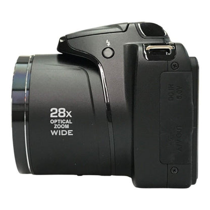 Nikon ニコン COOLPIX コンパクトデジタルカメラ 本体 ブラック 光学28倍ズーム 乾電池使用 L340 中古 T1
