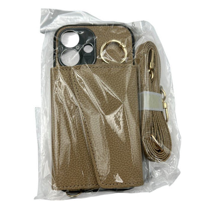 iPhone16 ショルダー付き レザー調 スマホケース ベージュ ブラック 水色 アイフォン16 スマホショルダー レディース かわいい 中古 W４