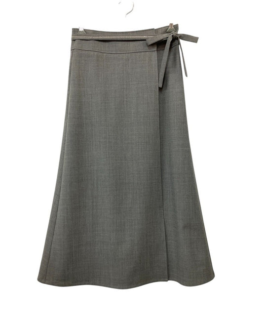 PESERICO ペセリコ ウエストベルト飾り ラップスカート  LS1217115 サイズ40 グレー 中古 D4