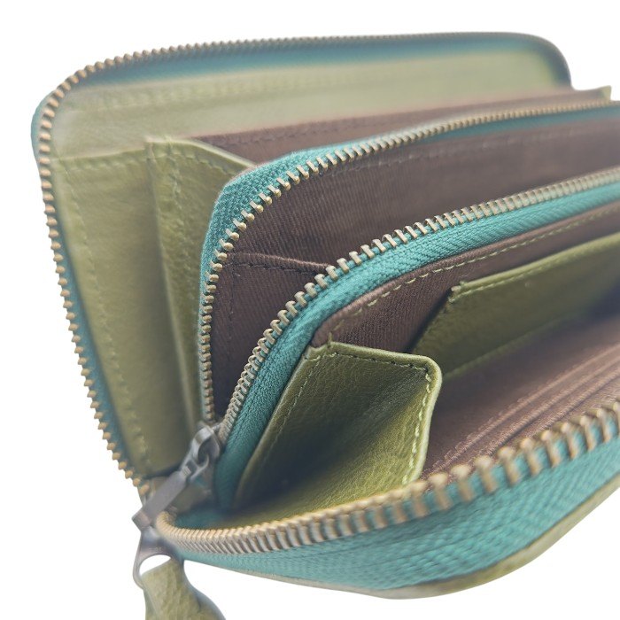 【未使用品】 NADAYA ナダヤ PEANUTS スヌーピー ファスナー 長財布 グリーン sp-73053 中古 H４