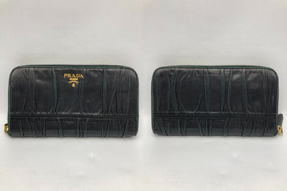 PRADA プラダ ナッパゴーフル ラウンドファスナー長財布 中古 D4