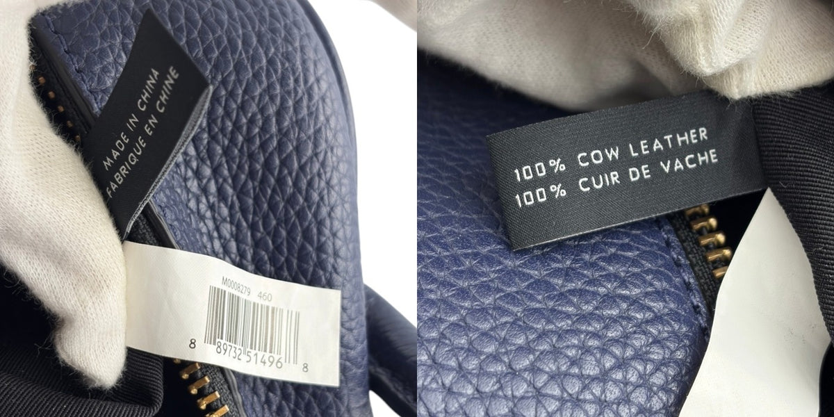 MARC JACOBS マークジェイコブス ゴッサム スモール バウレット ２WAY ハンドバッグ ネイビー 鞄 ブランド レディース レザー ショルダー 中古 W４