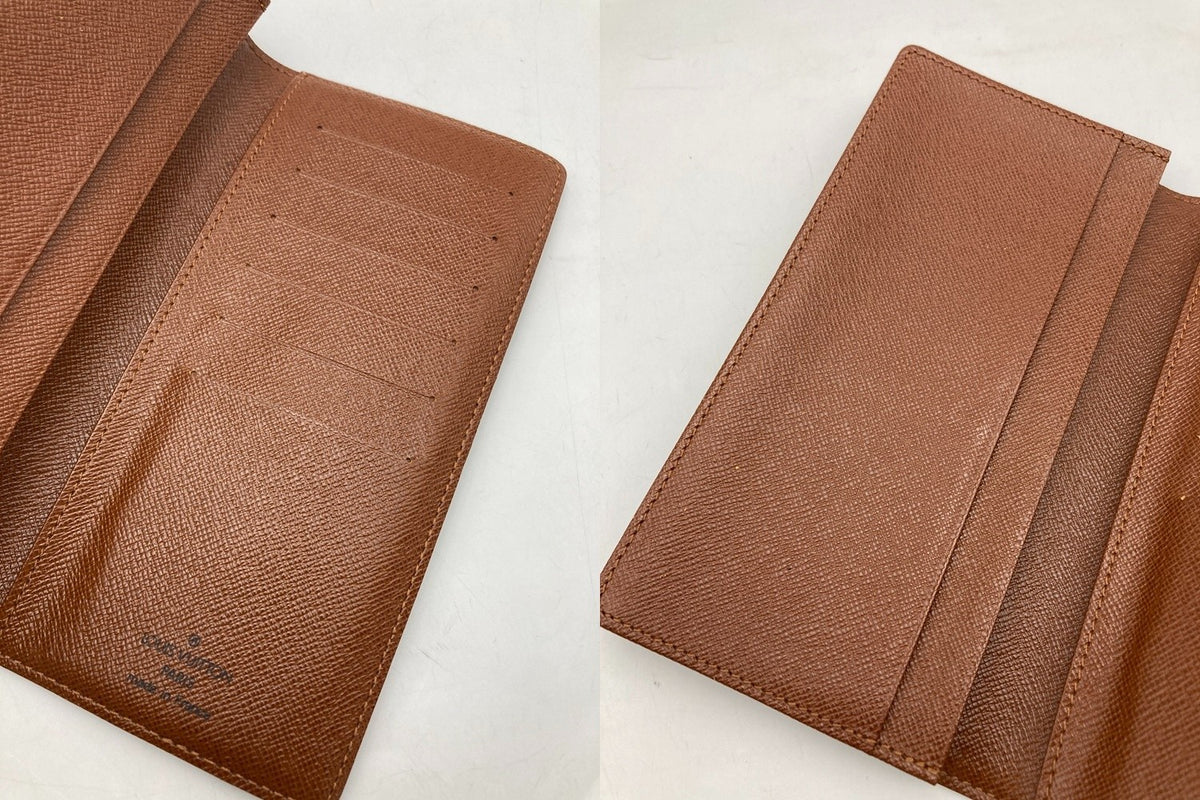 LOUIS VUITTON ルイヴィトン モノグラム ポルトカルトクレディ 円 長財布 札入れ M60825 中古 D4