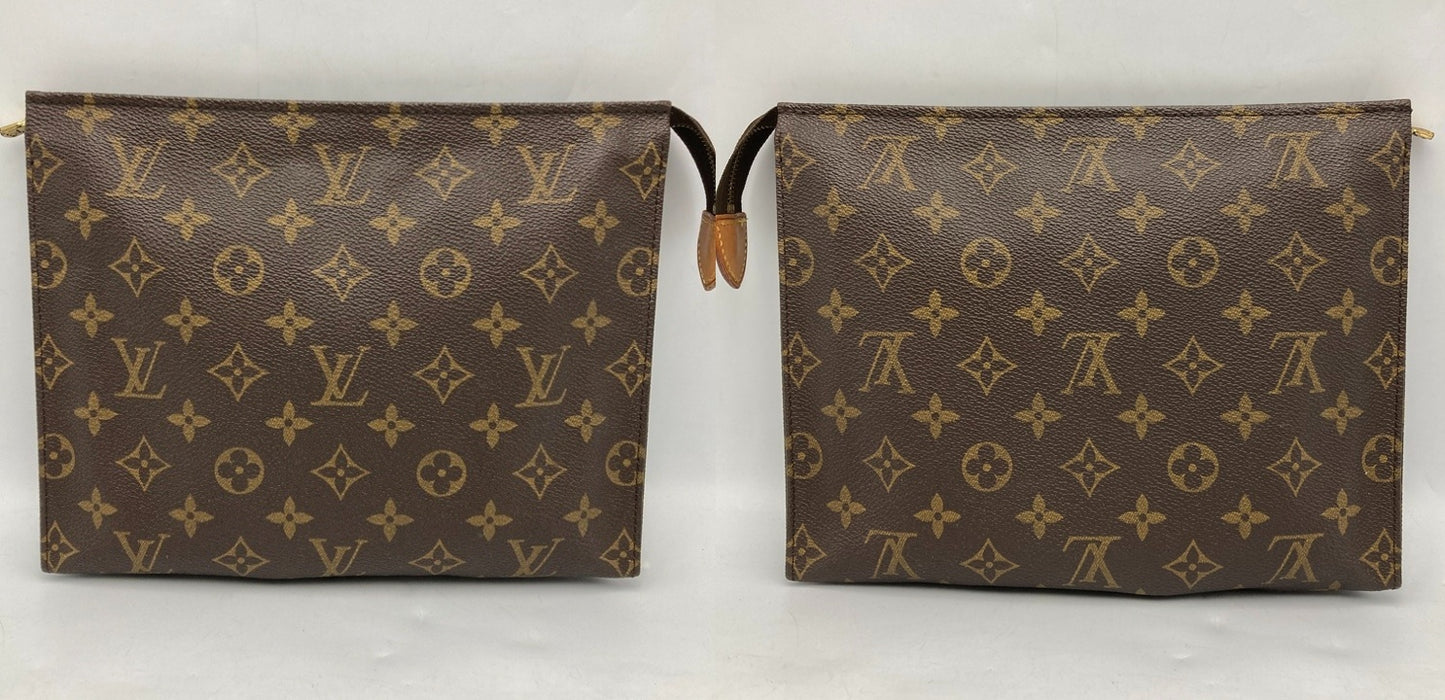 Louis Vuitton ルイヴィトン モノグラム ポッシュトワレット26 ポーチ セカンドバッグ M47542 中古 D4