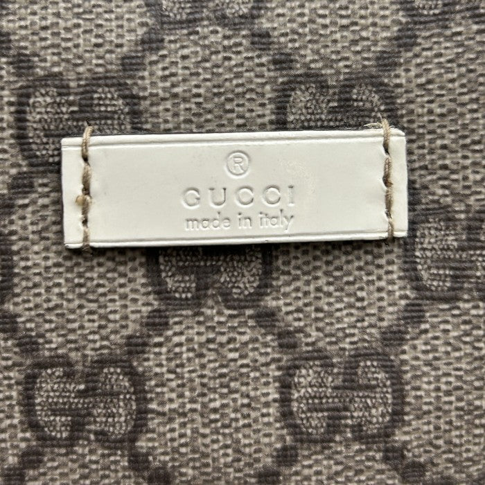 GUCCI グッチ ボストンバッグ ユニセックス GGプラス ホワイト/グレー 193603 鞄 おしゃれ ブランド エナメル レディース メンズ 中古 W４
