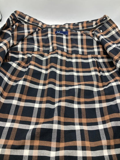 FRED PERRY フレッドペリー チェック柄 長袖シャツ ボタンダウン サイズS 中古 D4