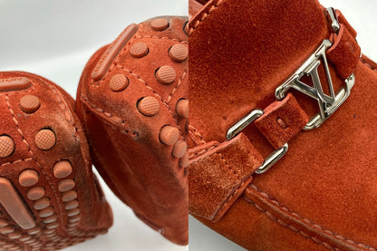 LOUIS VUITTON ルイヴィトン スエード ドライビングシューズ サイズ7 メンズ 中古 D4