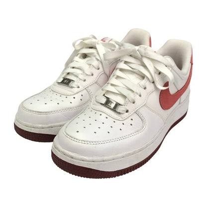 NIKE ナイキ エアフオース1 スニーカー レディース ローカット AIR FORCE バレンタインデー ホワイト/レッド 22.5cm FQ7626-100 中古 T1
