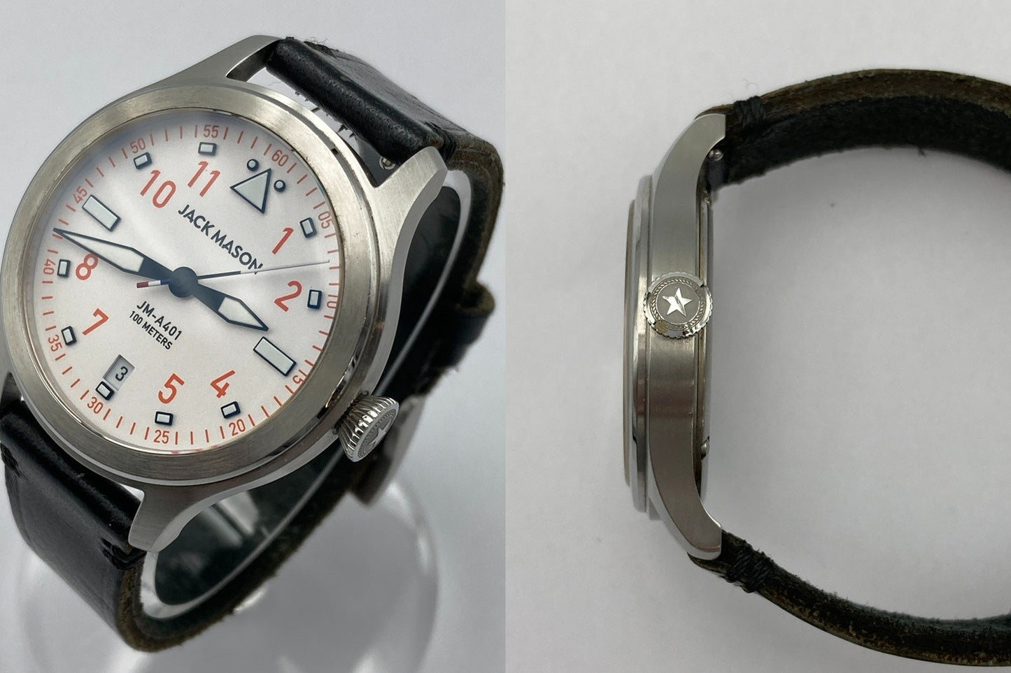 JACK MASON ジャックメイソン アビエーション Rescue Orange JM-A401-005 腕時計 クオーツ 中古 D4