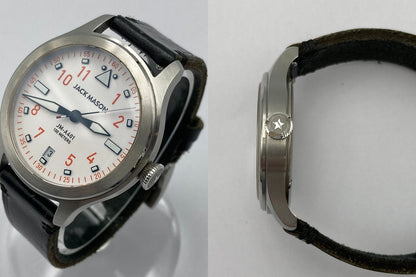JACK MASON ジャックメイソン アビエーション Rescue Orange JM-A401-005 腕時計 クオーツ 中古 D4
