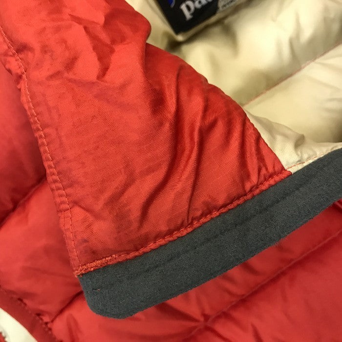patagonia パタゴニア ダウンセーターベスト メンズ 無地 シンプル ドローコード オレンジ/レッド系 Sサイズ 84622 中古 T1