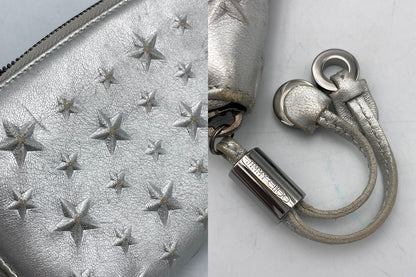 JIMMY CHOO ジミーチュウ スターエンボス ラウンドファスナー長財布 中古 D4