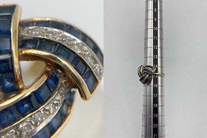 K18 サファイア2.00ct ダイヤ0.10ct リング 15号 中古 D4
