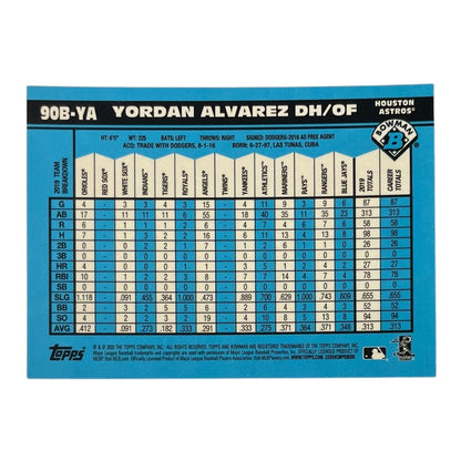 TOPPS MLBカード BOWMAN YORDAN ALVAREZ ASTROS #90B-YA 中古 IT2