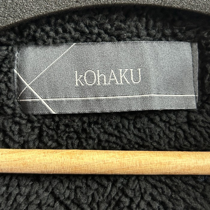 kohaku コハク 異素材切り替え フーディ コート ogk0125 サイズ 1 レディース ロング キルティング ボア アウター 冬 中古 W４