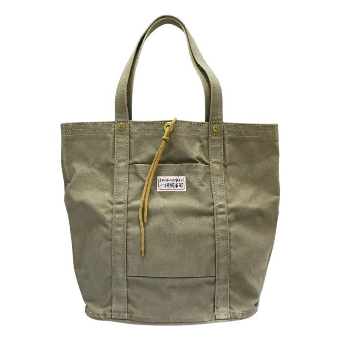 一澤帆布 トートバッグ ユニセックス 旧ロゴ キャンバス 大容量 グレー 中古 T1