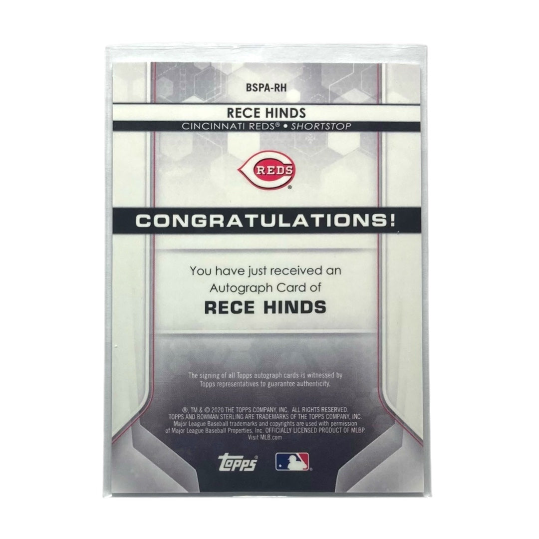 TOPPS MLBカード BOWMAN STERLING RECE HINDS CINCINNATI REDS #BSPA-RH 中古 IT2
