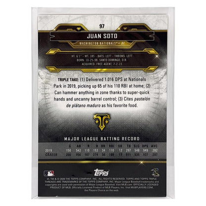 TOPPS MLBカード TRIPLE THREADS JUAN SOTO WASHINGTON NATIONALS /199 #97 中古 IT1