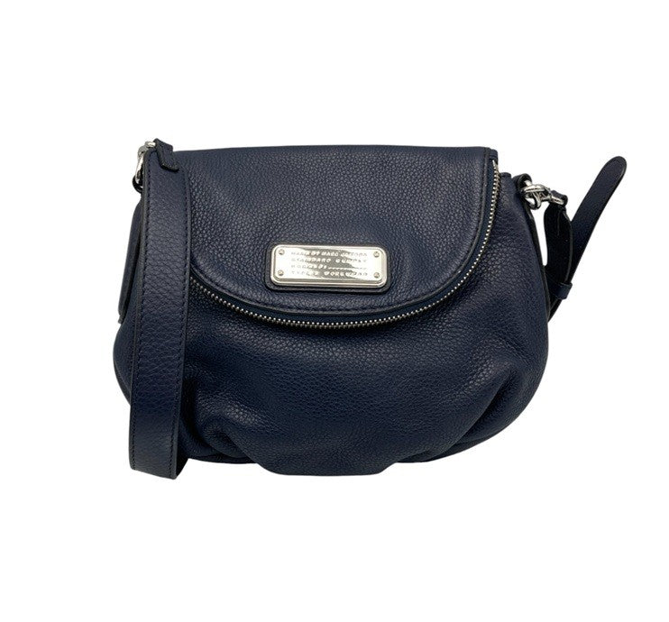 MARC BY MARC JACOBS マークバイマークジェイコブス レザー ショルダーバッグ ネイビー 中古 D4