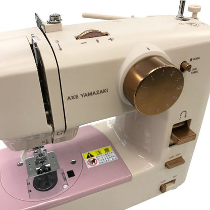 アックスヤマザキ 電子ミシン コンパクトミシン 小型 初心者 シンプル 簡単 ブラッシュピンク KA-01 中古 Y1