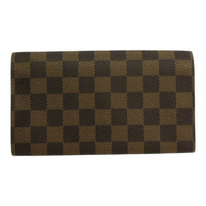 LOUIS VUITTON ルイヴィトン ダミエ エベヌ ポルトフォイユサラ 長財布 2つ折り 旧型 ブラウン N61734 中古 T1