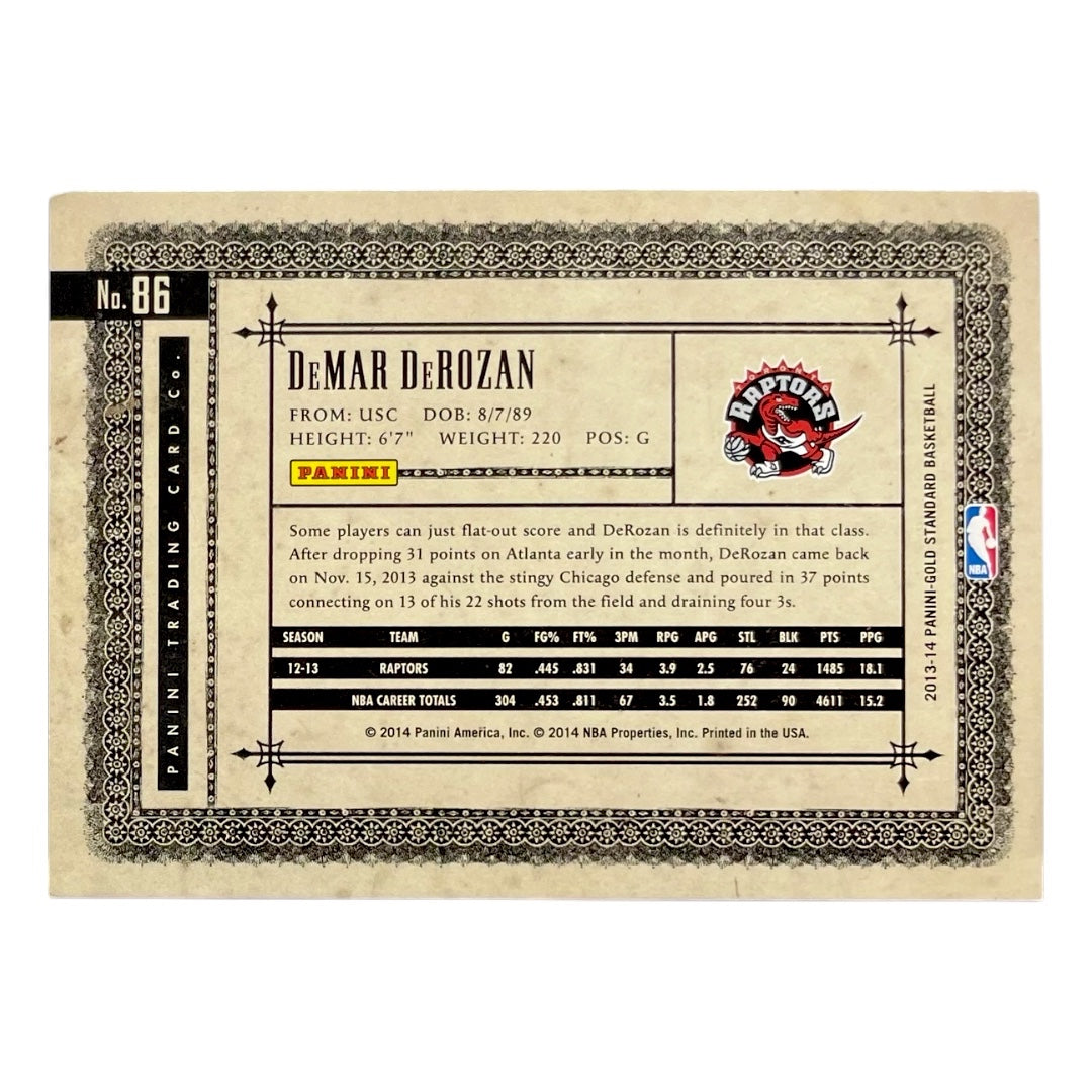 PANINI NBAカード GOLD STANDARD DEMAR DEROZAN TORONTO RAPTORS /199 #86 中古 IT2