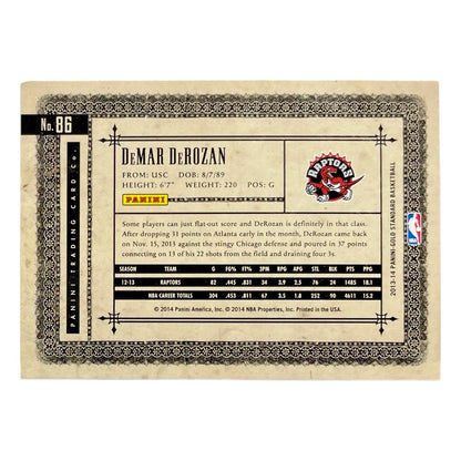 PANINI NBAカード GOLD STANDARD DEMAR DEROZAN TORONTO RAPTORS /199 #86 中古 IT2