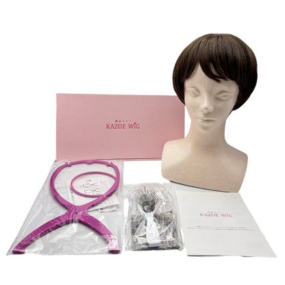 銀座サロン KAZUE WIG カズエ ウィッグ ショート レディース ショート フルウィッグ ブラウン かつら 中古 W４