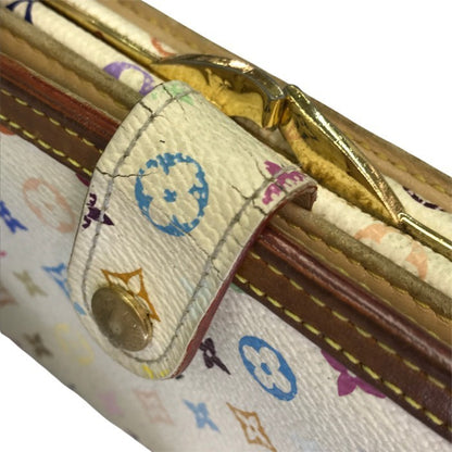 LOUIS VUITTON ルイヴィトン マルチカラー ポルトフォイユ ヴィエノワ 財布 レディース 2つ折り がま口 ホワイト M92987 中古 T1