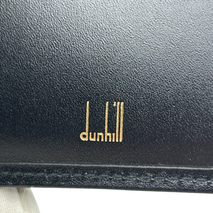 dunhill ダンヒル 財布 メンズ 2つ折り レザー ブラック 本革 ブランド ミニ コンパクト 小銭入れ カード入れ 中古 W４