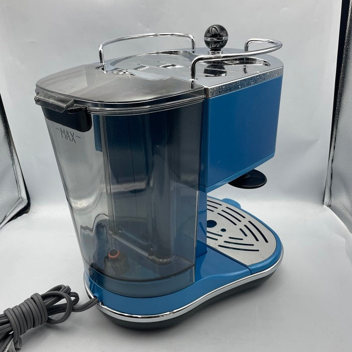 DeLonghi ICONA エスプレッソ・カプチーノメーカー（アズーロブルー） ECO310B カフェラテ コーヒー レトロ クラシック カフェポッド 中古 R4