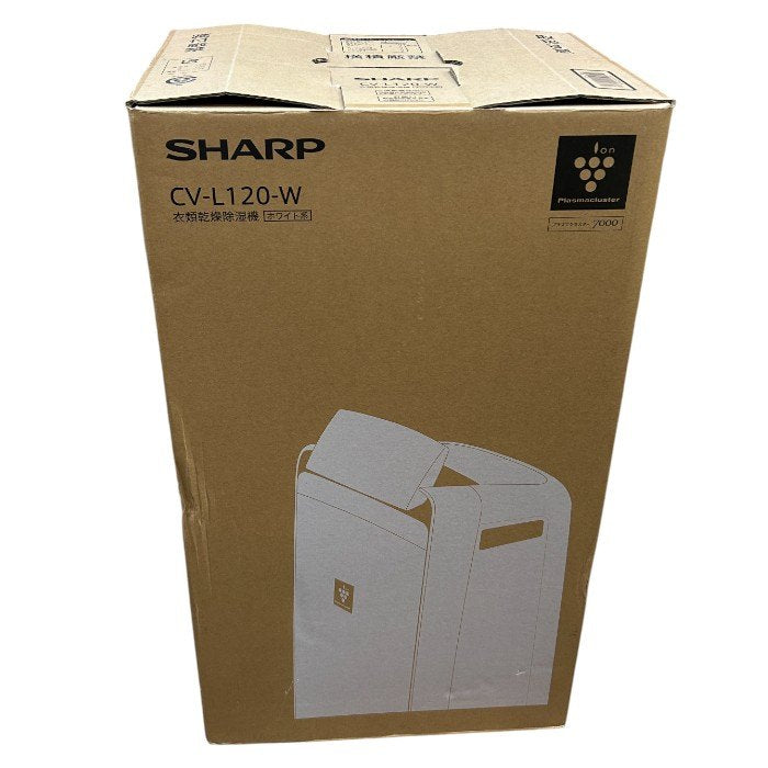 SHARP シャープ プラズマクラスター 衣類乾燥機 除湿機 2021年製 CV-L120-W 家電 梅雨 湿気 コンプレッサー式 プラズマクラスター7000 中古 W４