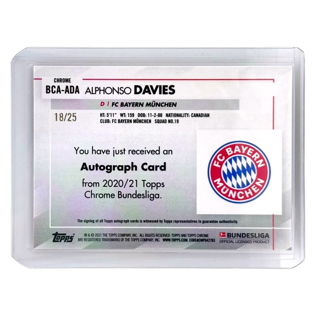 TOPPS サッカーカード CHROME ALPHONSO DAVIES BAYERN MUNCHEN /25 #BCA-ADA 中古 IT1