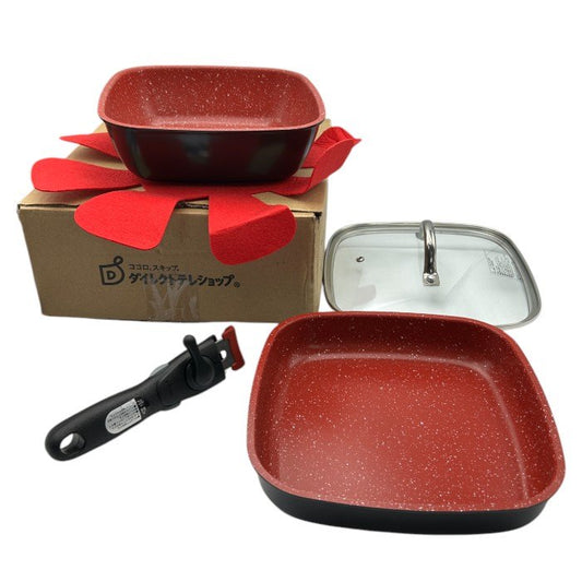 フレーバーストーン フライパン ダイヤモンドエディション 5点セット Flavor Stone キッチンツール 調理器具 ディープパン ソテーパン 中古 W４