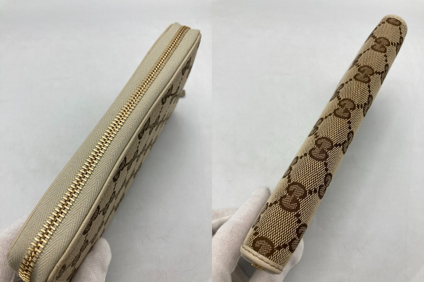 GUCCI グッチ GGキャンバス ラウンドファスナー 長財布 112724 中古 D4