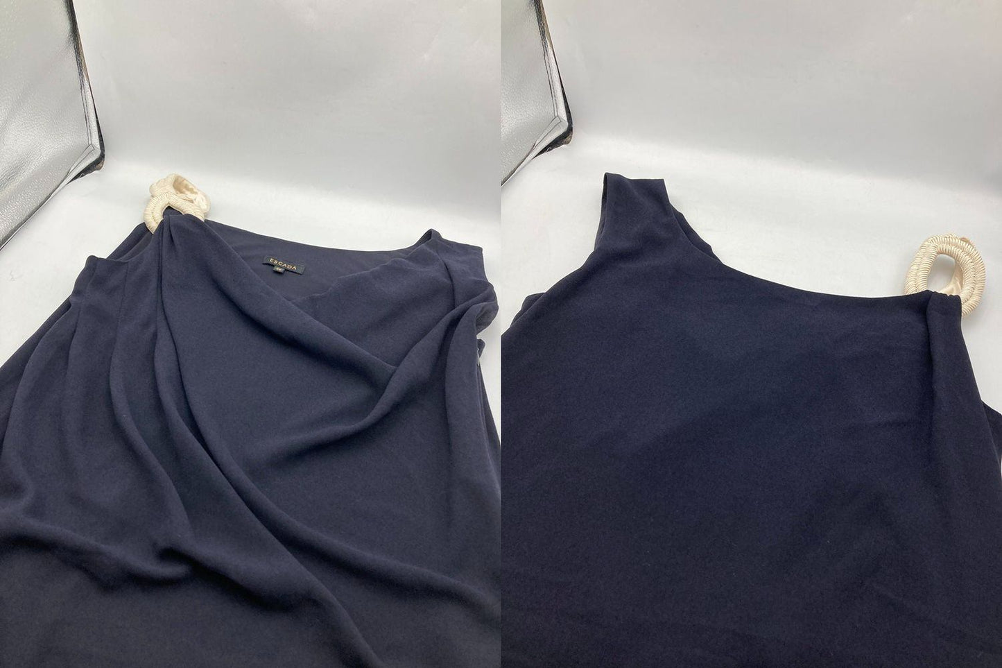 ESCADA エスカーダ ドレープ ノースリーブ ワンピース サイズ38 中古 D4