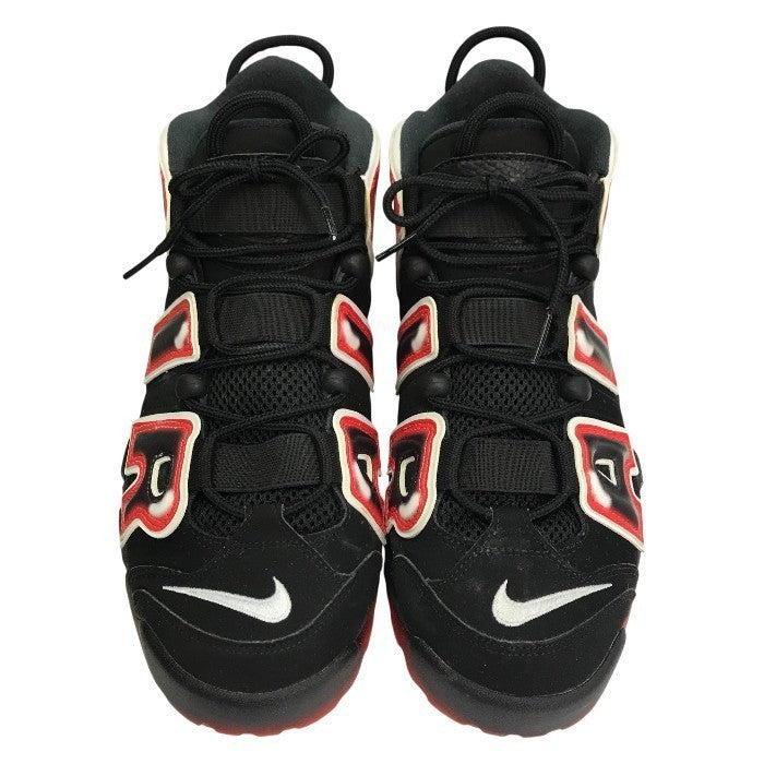 NIKE エア モア アップテンポ 96 スニーカー メンズ ミッドカット バスケット AIR MORE UPTEMPO ブラック/レッド 28.5㎝ CJ6129-001 中古 T1