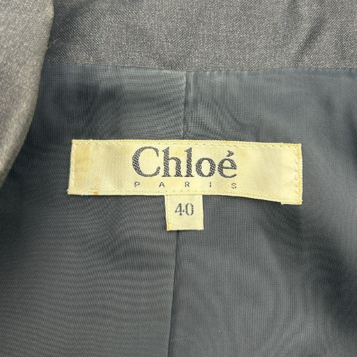 Chloe クロエ ダブルブレスト ジャケット 40 レディース アウター 裾プリーツ 中古 W４