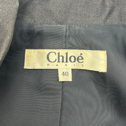 Chloe クロエ ダブルブレスト ジャケット 40 レディース アウター 裾プリーツ 中古 W４