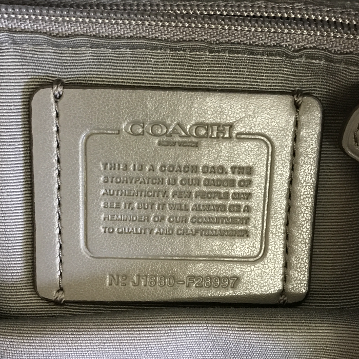 コーチ トート バッグ F28997 グレー レザー COACH 鞄 ブランド おしゃれ 中古 W1