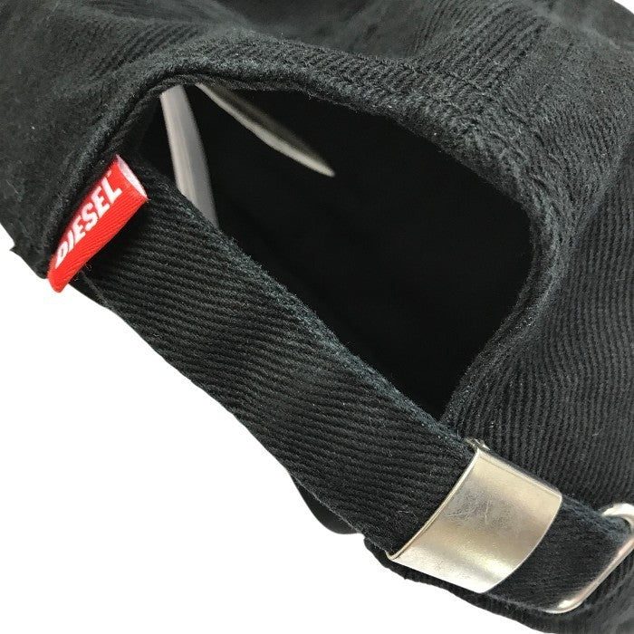 DIESEL ディーゼル CORRY-DIV-WASH キャップ ユニセックス コットン 帽子 ロゴ ブラック サイズ2 A11356 中古 T1