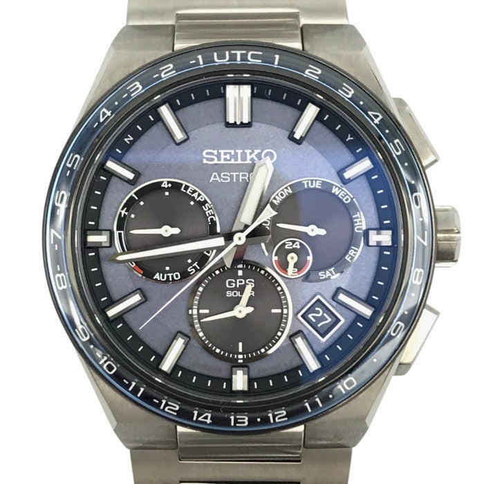 SEIKO セイコー ASTRON NEXTER 腕時計 メンズ アナログ GPS ソーラー電波 クロノグラフ デイデイト 大谷翔平 ネイビー/シルバー SBXC109 中古 T1