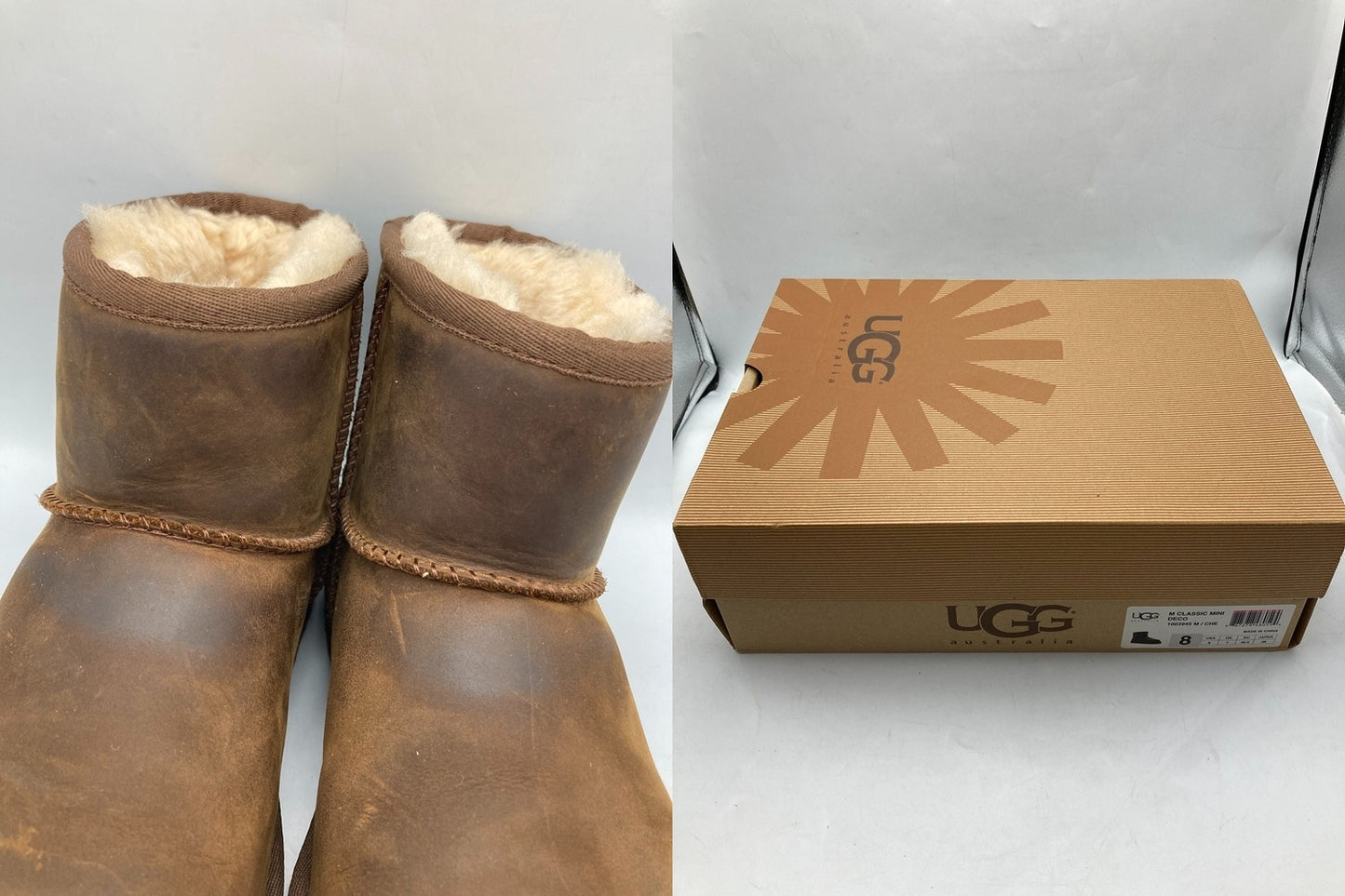 UGG CLASSIC MINI DECO アグ クラシックミニ デコ ムートンブーツ 1003945 サイズ26cm 中古 D4