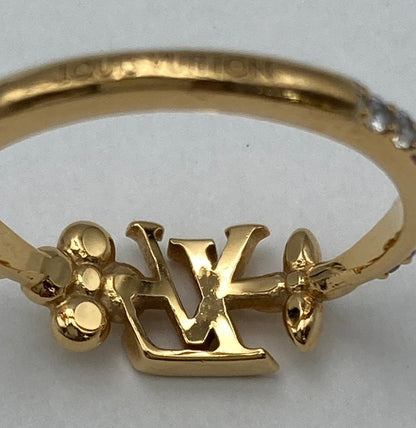 LOUIS VUITTON ルイヴィトン リング LV アイコニック M1461L サイズL ゴールドカラー 中古 D4